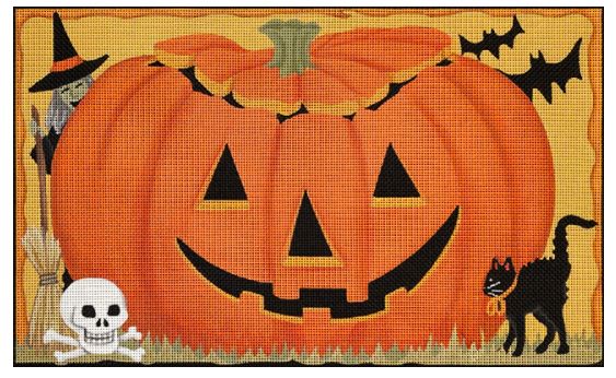 click here to view larger image of Jack-O-Lantern (hand painted canvases)