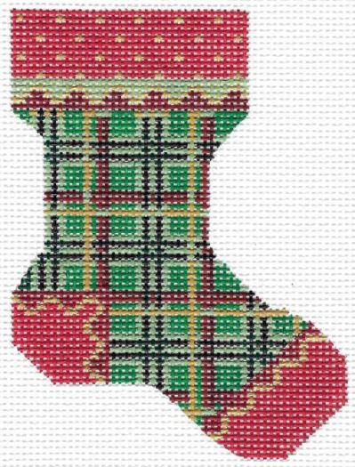 click here to view larger image of Morrison Plaid Sock (hand painted canvases)