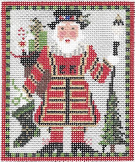 click here to view larger image of Mini British Beefeater Santa (hand painted canvases)
