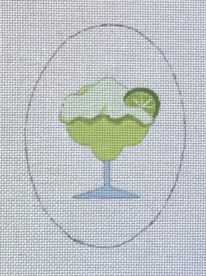 click here to view larger image of Margarita Oval Ornament (hand painted canvases)