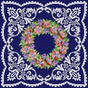 click here to view larger image of Floral Wreath Pattern (hand painted canvases)