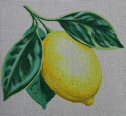 click here to view larger image of Large Lemon (hand painted canvases)