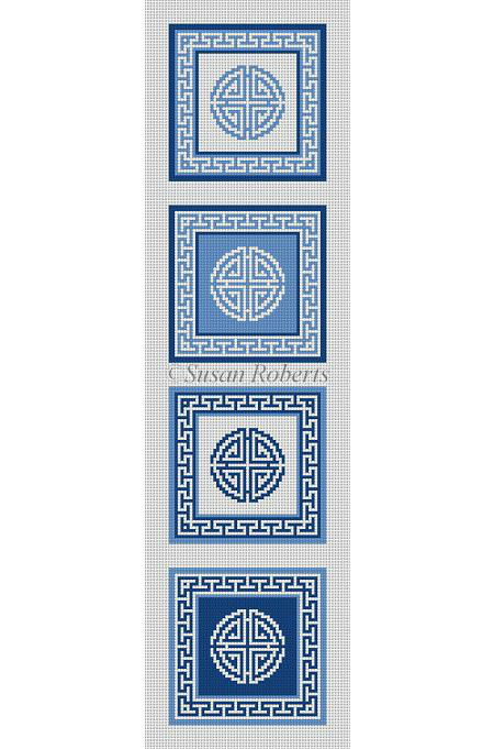 click here to view larger image of Oriental Symbol (hand painted canvases)