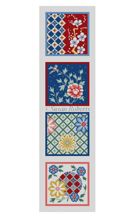 click here to view larger image of Imari Blue/Red/Gold (hand painted canvases)