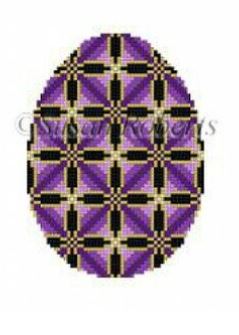 click here to view larger image of Cathedral Quilt Purple Egg (hand painted canvases)