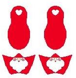 click here to view larger image of Santa Slippers (hand painted canvases)