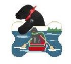 click here to view larger image of Boating w/Black Lab (hand painted canvases)
