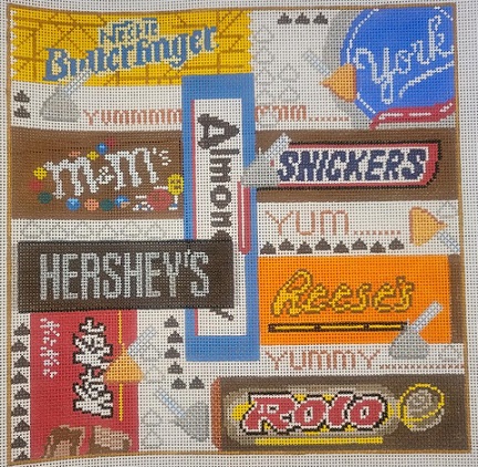 click here to view larger image of Candy Bar Pillow (hand painted canvases)