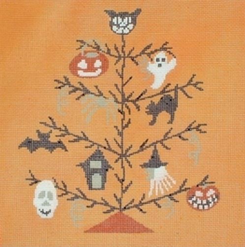 click here to view larger image of Halloween Tree (hand painted canvases)