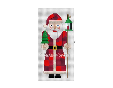 click here to view larger image of Nutcracker Patchwork Santa (hand painted canvases)