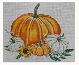 click here to view larger image of Harvest Pumpkins (hand painted canvases)