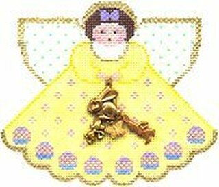 click here to view larger image of Easter Angel w/Charm (hand painted canvases)