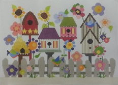 click here to view larger image of Deeva's Birdhouse Garden (hand painted canvases)