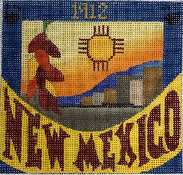 click here to view larger image of Postcard - New Mexico (hand painted canvases)
