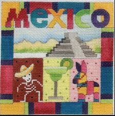 click here to view larger image of Postcard - Mexico (hand painted canvases)