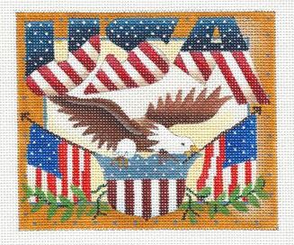 click here to view larger image of Postcard - USA (hand painted canvases)