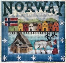 click here to view larger image of Postcard - Norway (hand painted canvases)