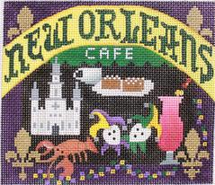 click here to view larger image of Postcard - New Orleans (hand painted canvases)