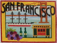 click here to view larger image of Postcard - San Francisco (hand painted canvases)