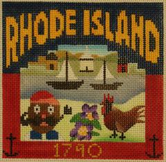 click here to view larger image of Postcard - Rhode Island (hand painted canvases)