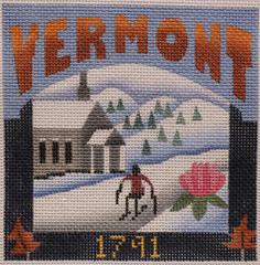 click here to view larger image of Postcard - Vermont (hand painted canvases)
