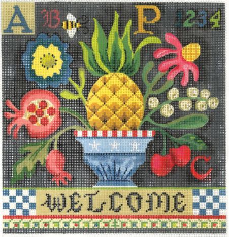 click here to view larger image of Pineapple Welcome Sampler (hand painted canvases)