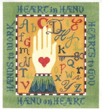 click here to view larger image of Heart in Hand Sampler (hand painted canvases)