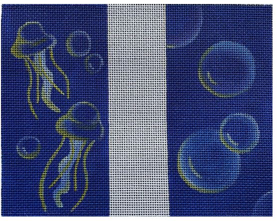 click here to view larger image of Jellyfish Eyeglass Case (hand painted canvases)