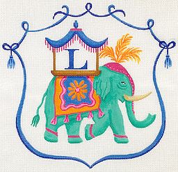 click here to view larger image of Elephant w/Howdah Chair (hand painted canvases 2)