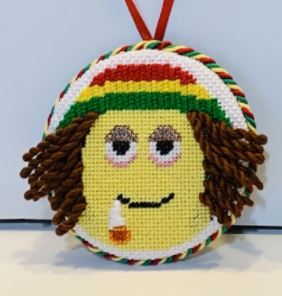 click here to view larger image of Emoji - Rasta   (hand painted canvases)