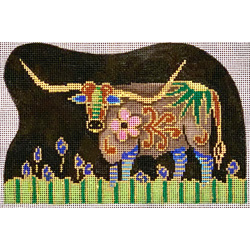 click here to view larger image of Cloisonne Longhorn (hand painted canvases)