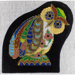 click here to view larger image of Cloisonne Owl (hand painted canvases)