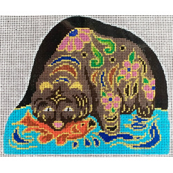 click here to view larger image of Cloisonne Bear (hand painted canvases)