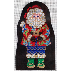 click here to view larger image of Cloisonne Santa (hand painted canvases)