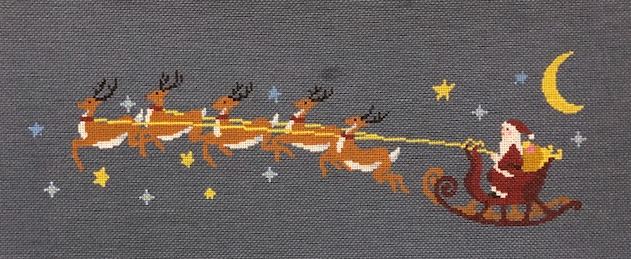 click here to view larger image of Santa in the Sky (hand painted canvases)