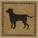 click here to view larger image of Lab (black on tan) (hand painted canvases)