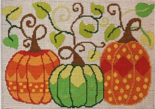 click here to view larger image of Pattern Pumpkins (hand painted canvases)