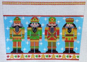 click here to view larger image of Nutcracker Stocking Cuff (hand painted canvases)