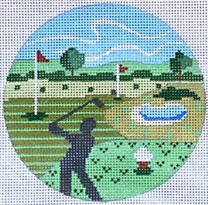 click here to view larger image of Golf Round (hand painted canvases)