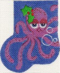 click here to view larger image of Octopus Mini Sock (hand painted canvases)