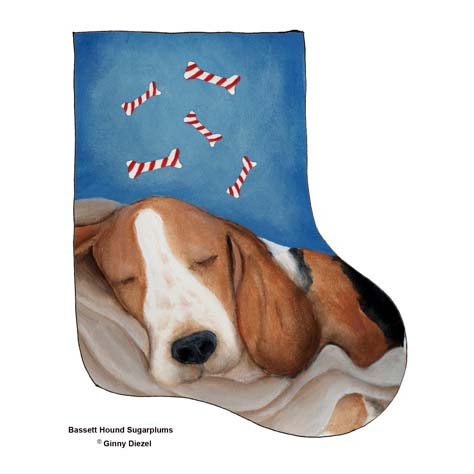 click here to view larger image of Bassett Hound Sugarplums (hand painted canvases)