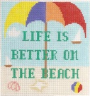 click here to view larger image of Life is Better on the Beach (hand painted canvases)