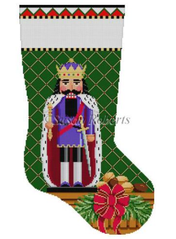 click here to view larger image of Nutcracker/King Arthur Stocking (hand painted canvases)