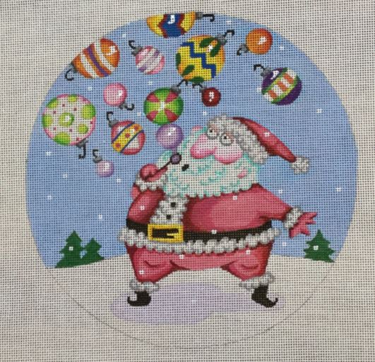 click here to view larger image of Santa Blowing Bubbles (hand painted canvases)