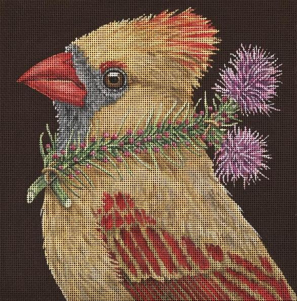 click here to view larger image of Lucy the Cardinal (hand painted canvases)