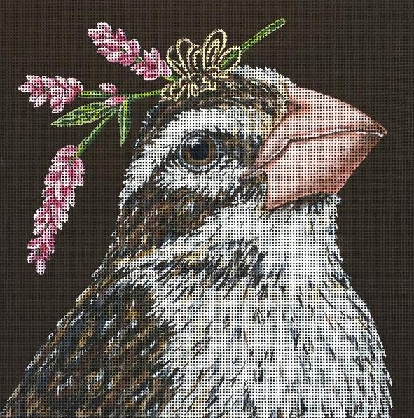 click here to view larger image of Keturah Rose Grosbeak (hand painted canvases)