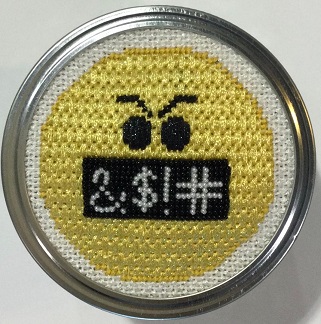 click here to view larger image of Emoji - Swearing (hand painted canvases)