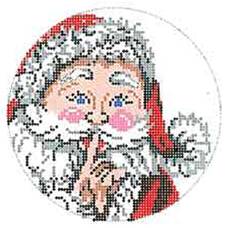 click here to view larger image of Santa Shhhhh!   (hand painted canvases)
