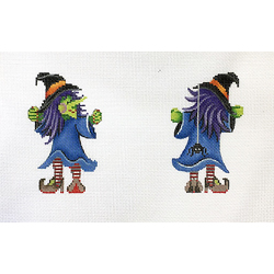 click here to view larger image of Two Sided Witch (hand painted canvases)