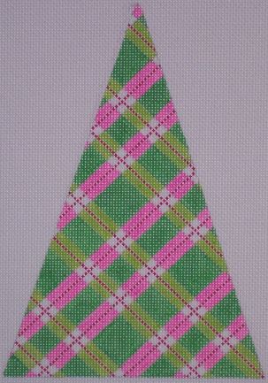 click here to view larger image of Mad for Plaid Tree - So Preppy (hand painted canvases)